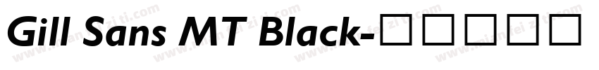 Gill Sans MT Black字体转换